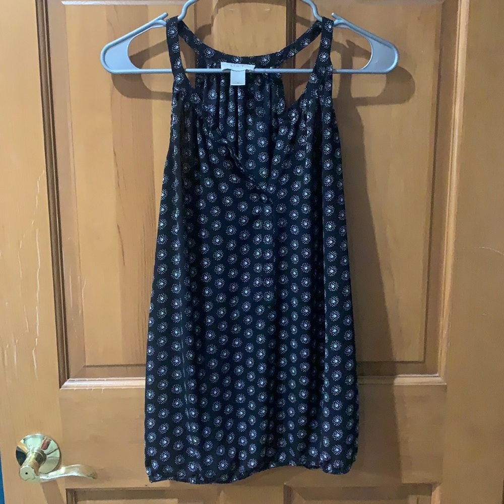 LOFT size M tank top with white print on black